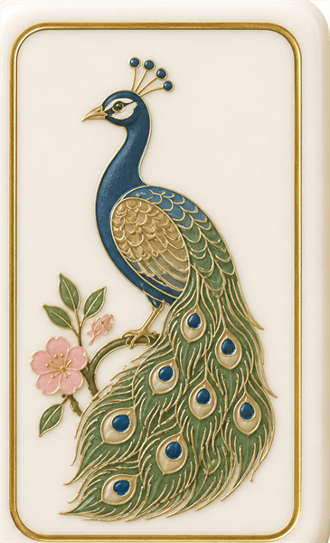 Peacock Mahjong tile