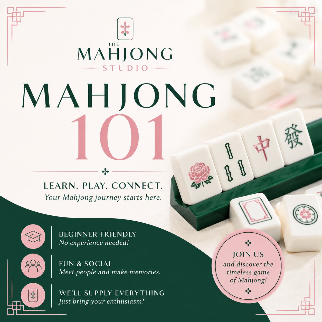 Representational Mahjong class image for Mahjong 101: Beginner Class